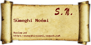 Sümeghi Noémi névjegykártya
